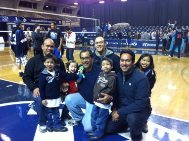 With Papa and da boyz Uncles at a vball game